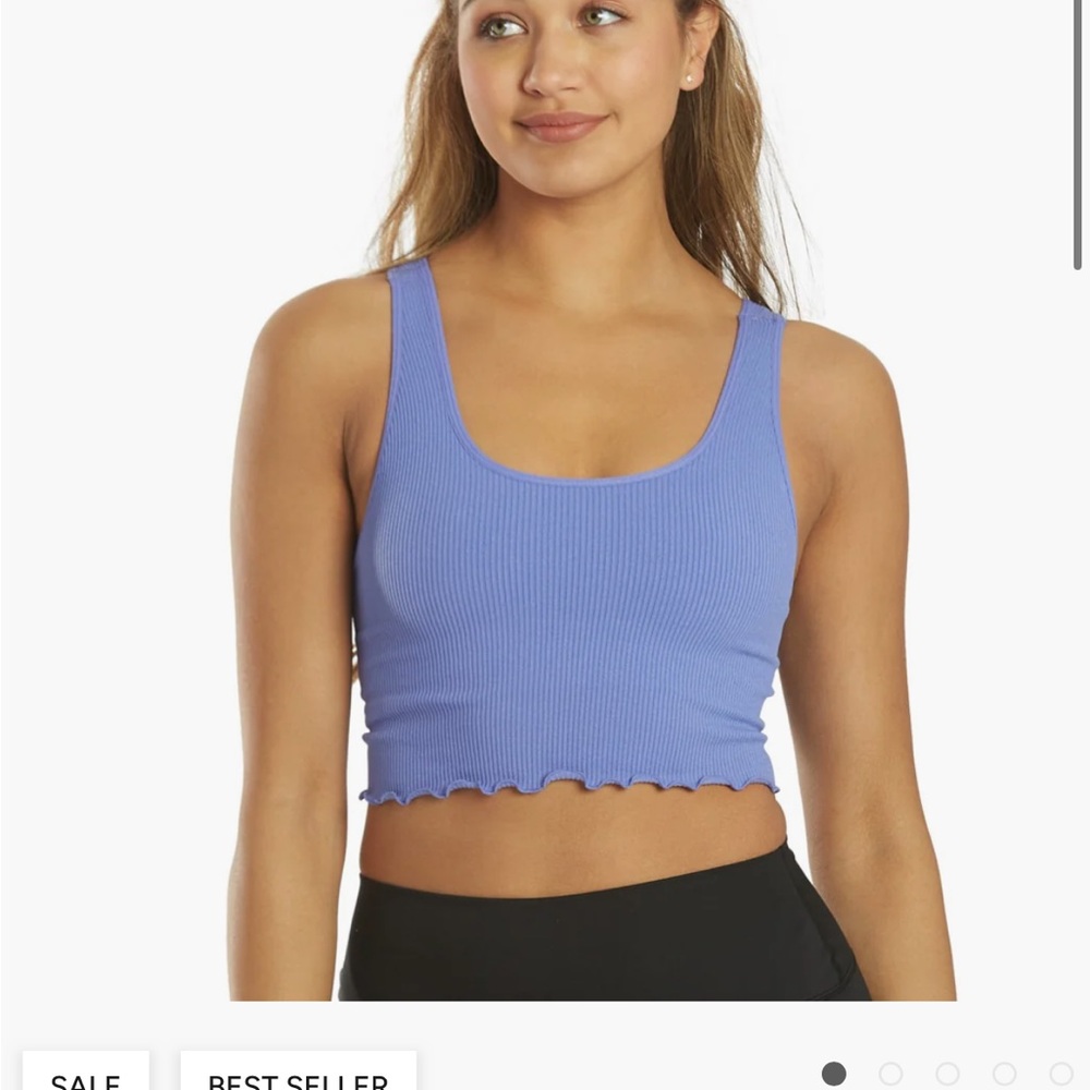 Spiritual Gangster Lavender Ribbed Crop Top